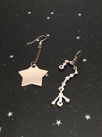 Silver Star 'SCORPIO' Earrings - Riddhika Jesrani