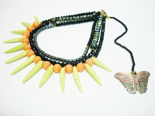 Signature Beaded Butterfly Necklace