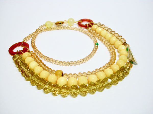 Signature Beaded Sunny Yellow Necklace - Riddhika Jesrani