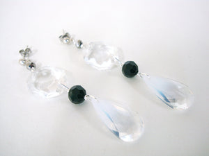 Transparent Crystal Drop Earrings