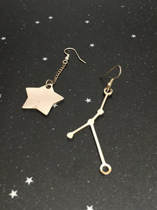 Silver Star 'CANCER' Earrings - Riddhika Jesrani