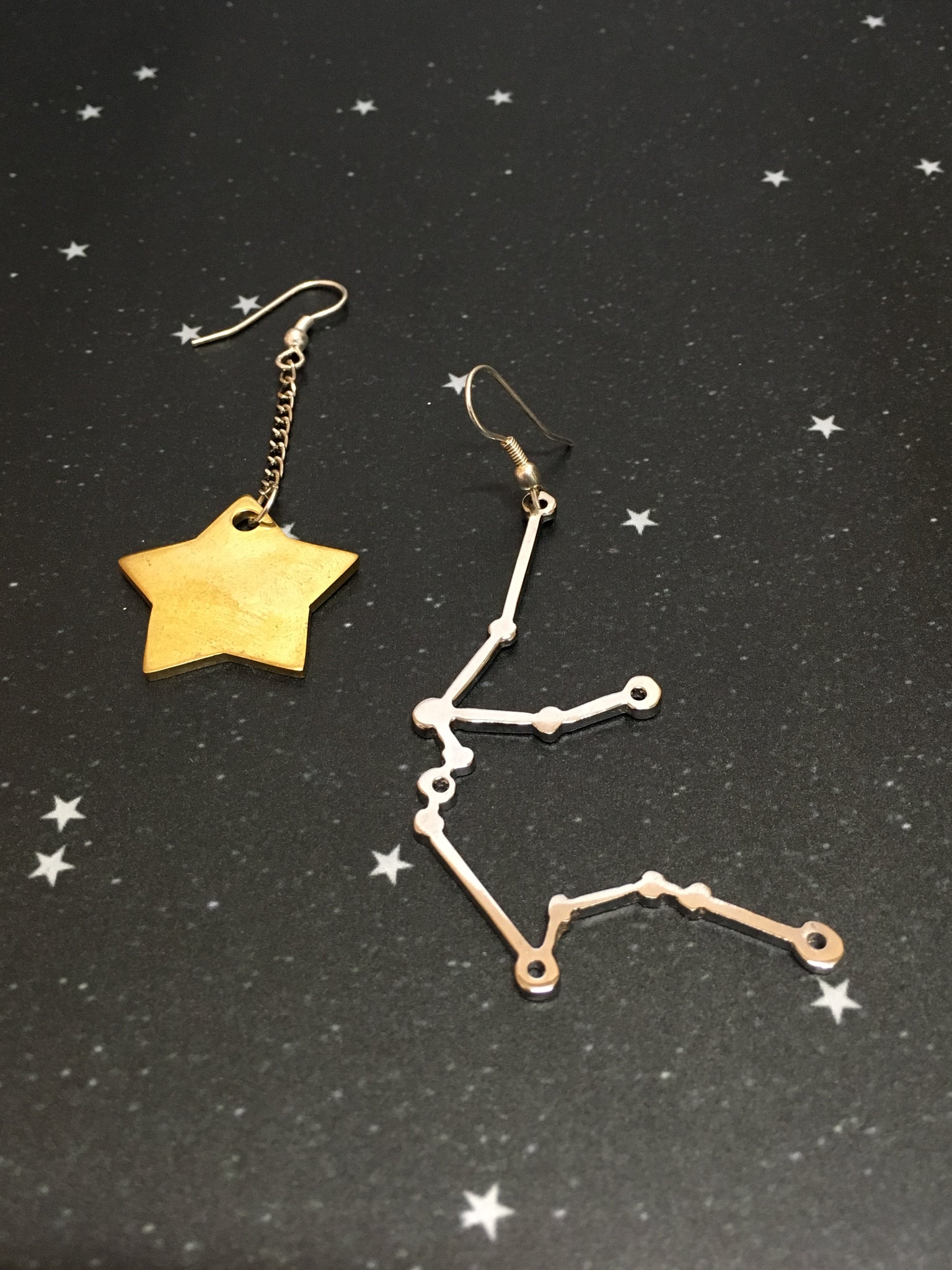 Gold Star 'AQUARIUS' Earrings - Riddhika Jesrani