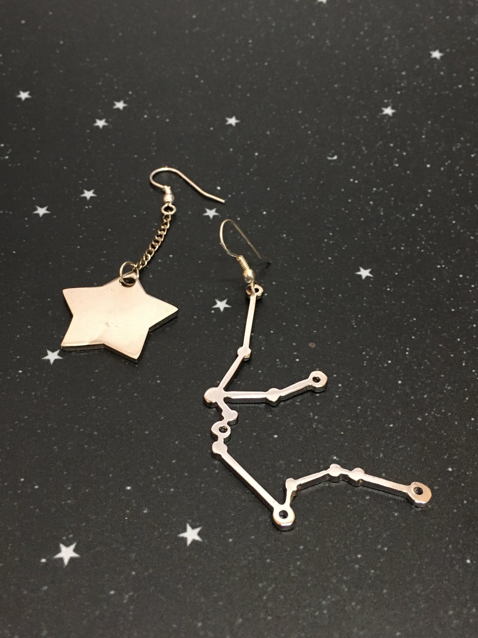 Silver Star 'AQUARIUS' Earrings - Riddhika Jesrani