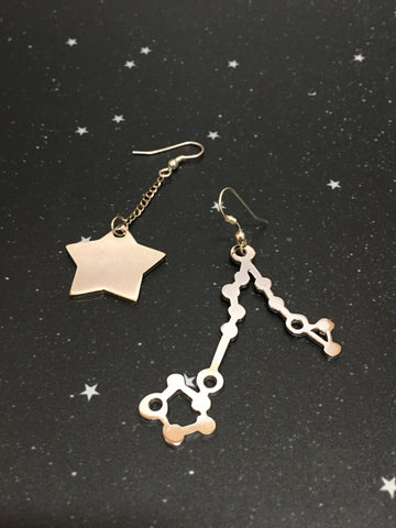 Silver Star 'PISCES' Earrings - Riddhika Jesrani