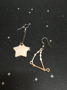 Silver Star 'CAPRICORN' Earrings - Riddhika Jesrani