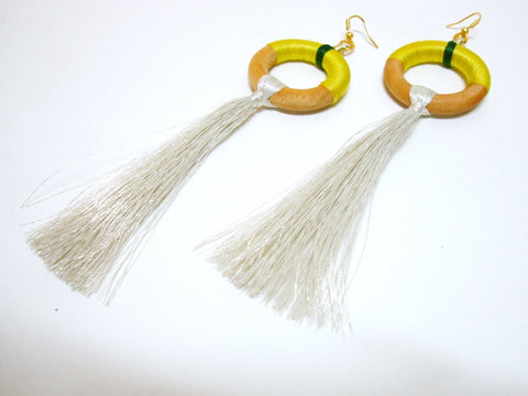 Fun Yellow Tassel Earrings - Riddhika Jesrani