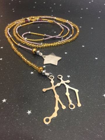 Long Open 'GEMINI' Necklace with Star - Riddhika Jesrani