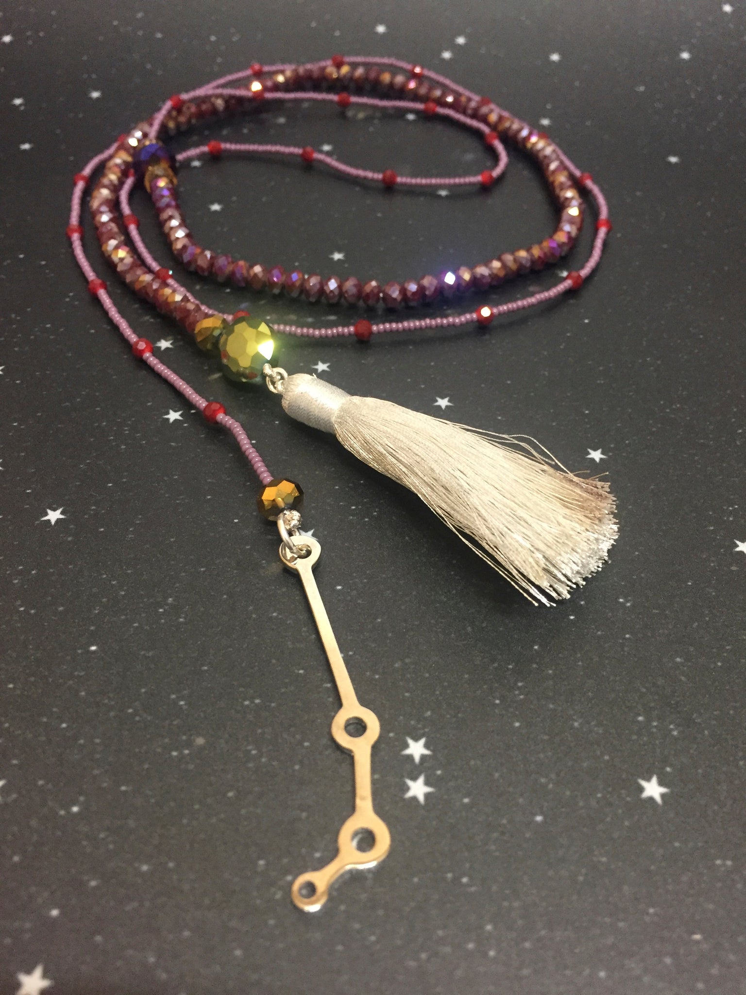 Long Open 'ARIES'  Necklace with Tassel - Riddhika Jesrani