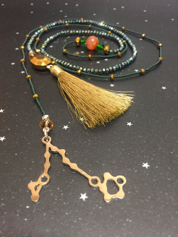 Long Open 'PISCES'  Necklace with Tassel - Riddhika Jesrani