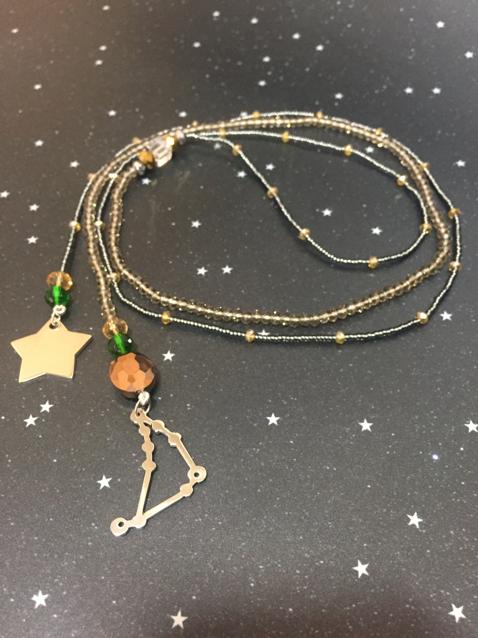 Long Open 'CAPRICORN' Necklace with Star - Riddhika Jesrani