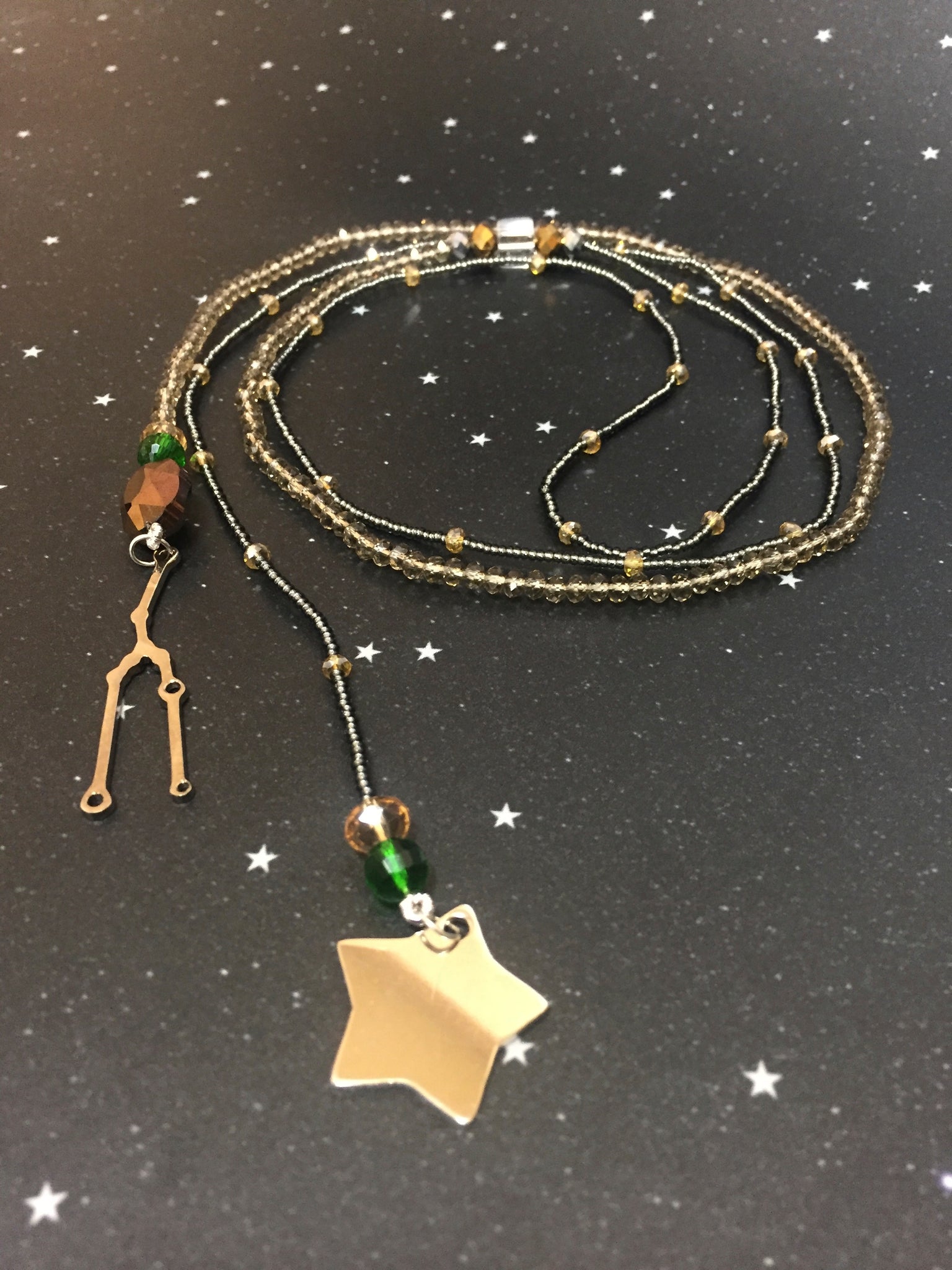 Long Open 'TAURUS' Necklace with Star - Riddhika Jesrani