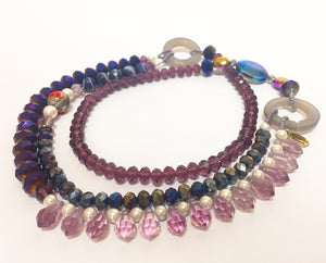Signature Beaded Purple Burst Necklace - Riddhika Jesrani