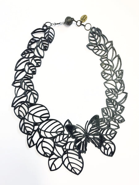 Butterfly and Leaf Necklace