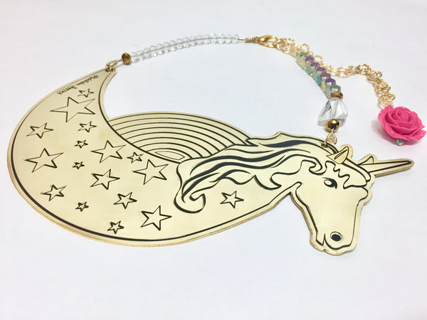 Sparkles the Magical Unicorn Necklace – Little Girl's Pearls