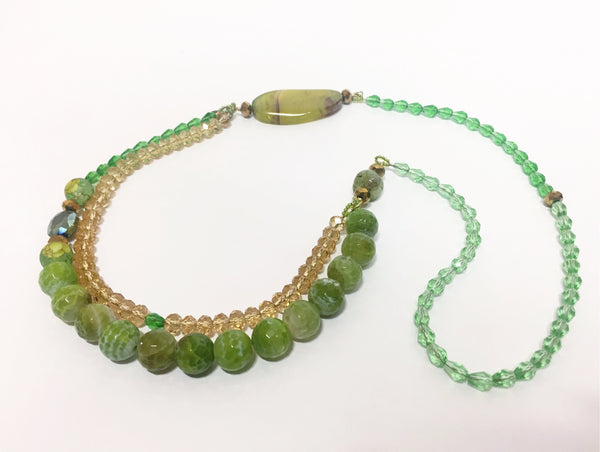 Signature Beaded Moss Green Necklace - Riddhika Jesrani